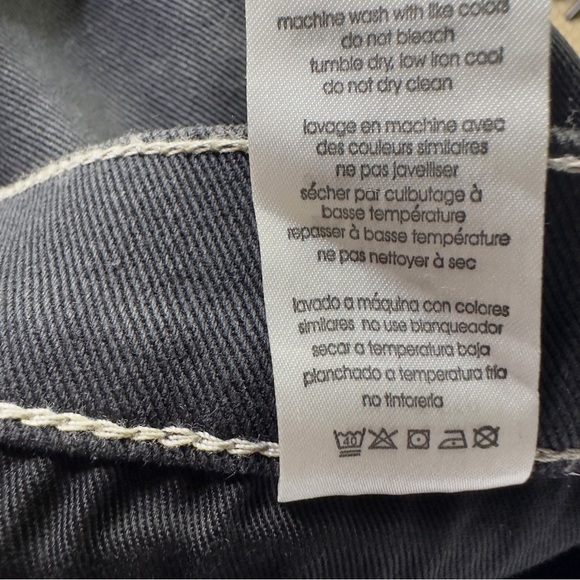 WE WORE WHAT THE DANIELLE HIGH RISE VINTAGE STRAIGHT JEANS SIZE 32 BLACK - Picture 7 of 9